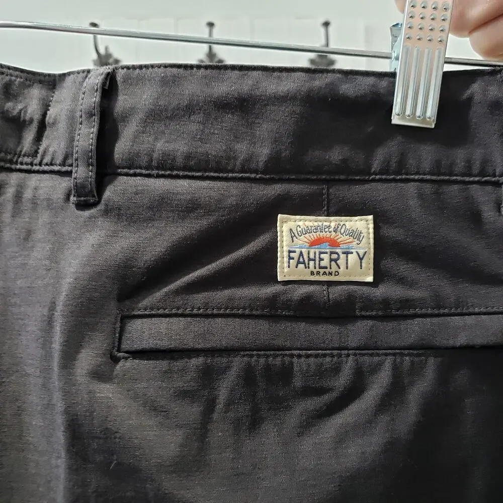 Faherty All Day Shorts 7” Mountain Coal Dark Gray Size 35